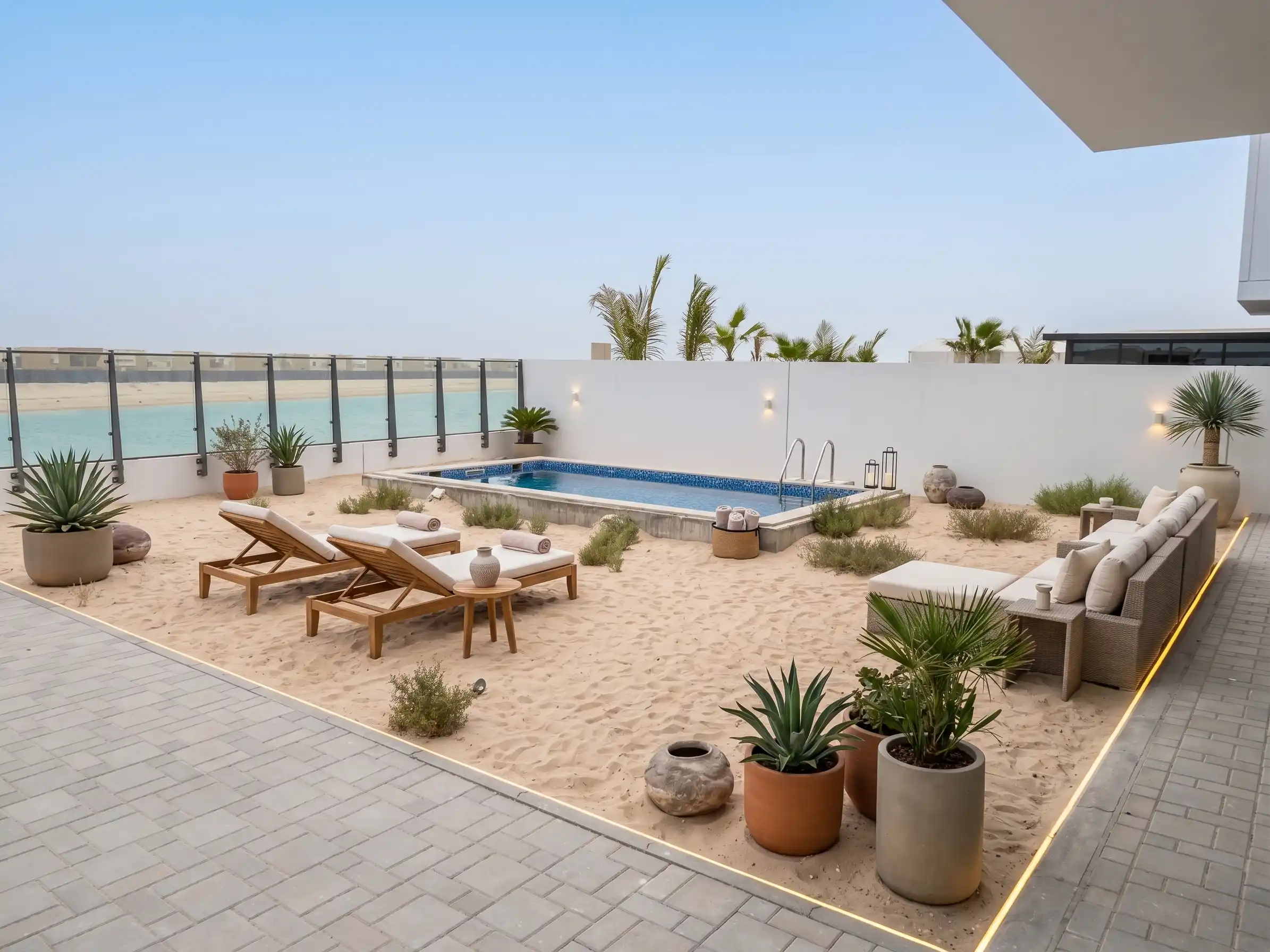 Private Swimming Pool and Outdoor Area in Sun Island Sharjah