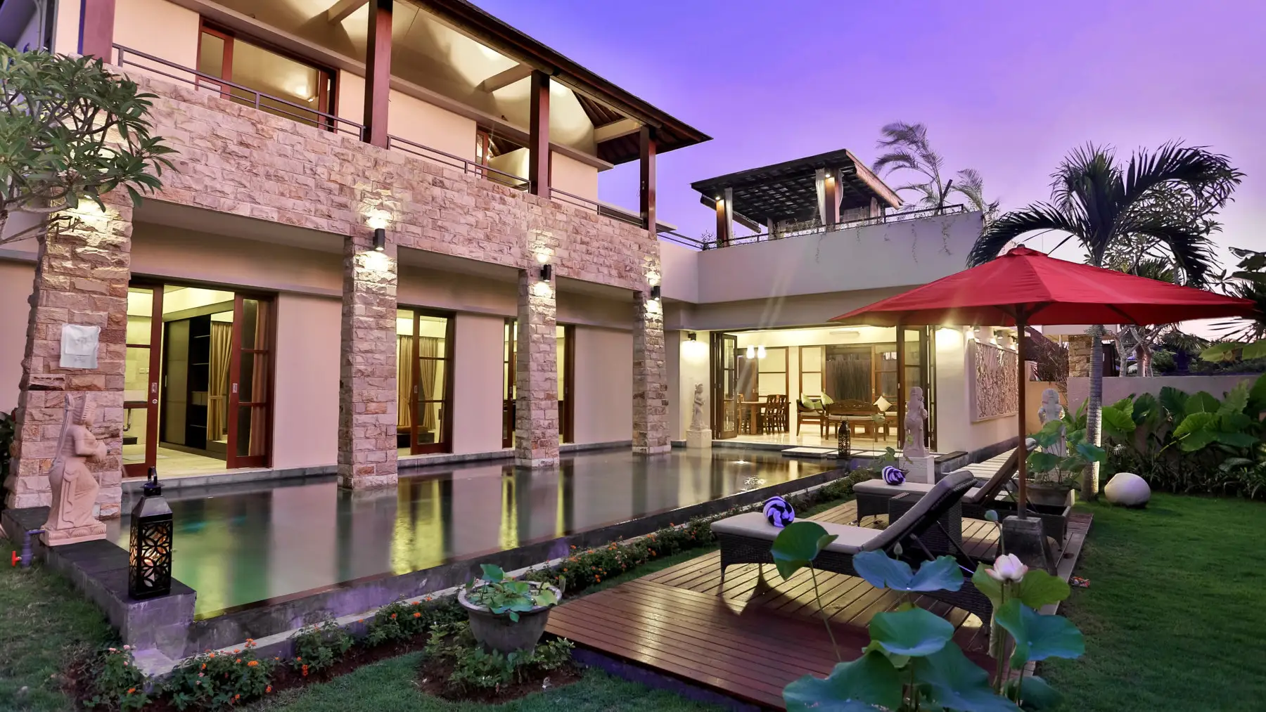 Chic 3BR Villa in Canggu with Rice Terrace Views