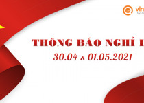 Thông báo lịch nghỉ lễ 30.04  và 01.05.2021