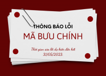 Thông báo lỗi Mã bưu chính