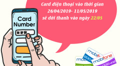 Thông báo từ Vinaresearch về việc thanh toán Card điện thoại