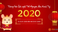 Thông Báo Lịch Nghỉ Tết Nguyên Đán 2020