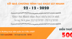 Thông báo kết quả Chương trình 