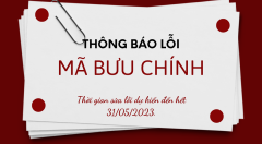 Thông báo lỗi Mã bưu chính