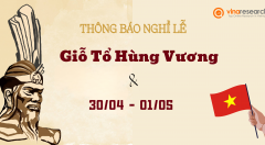 Thông báo lịch nghỉ lễ Giỗ Tổ Hùng Vương và 30/04 -01/05/2024