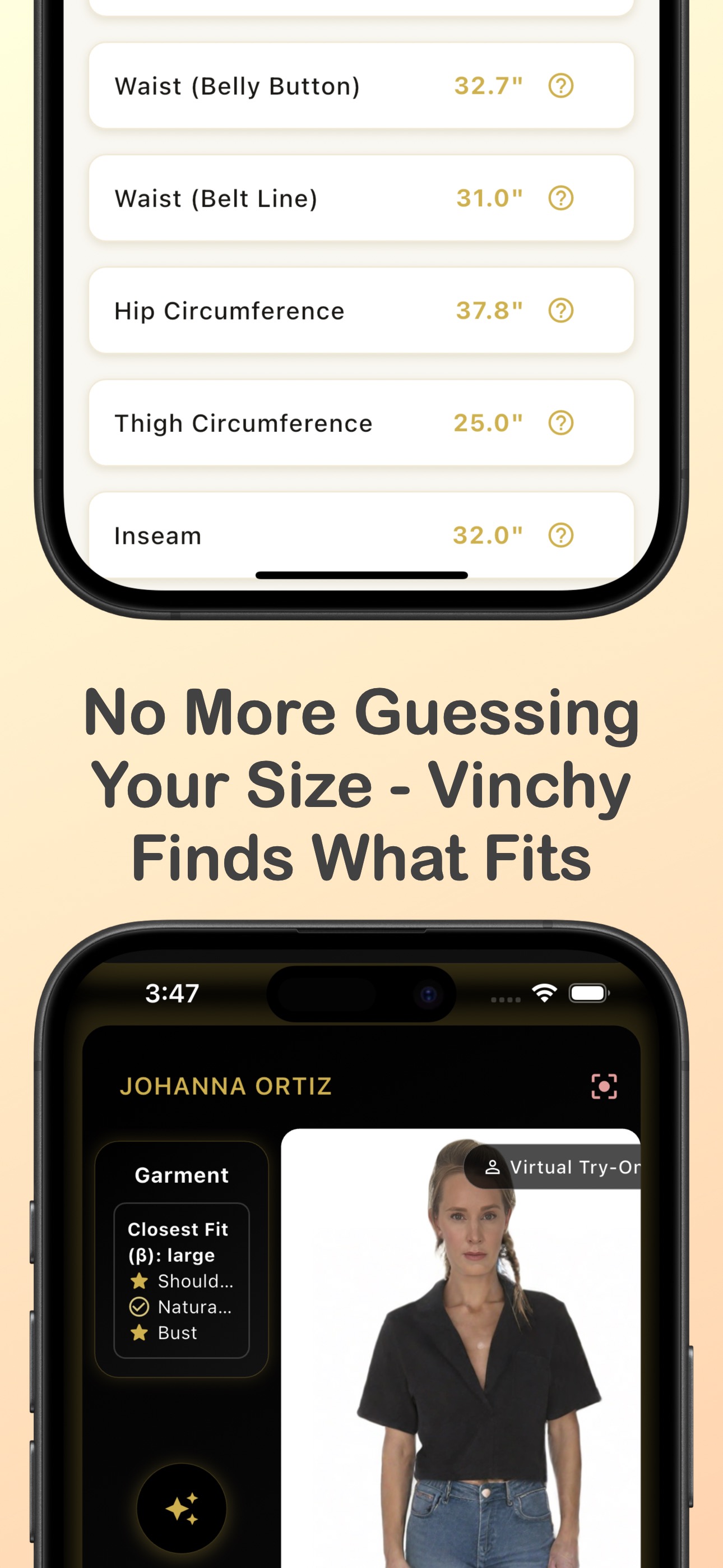 Sizing Recommendation by Vinchy