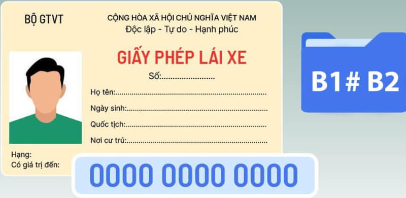 Bằng B1 và B2 khác nhau gì - Hình ảnh giấy phép lái xe bằng B1 / B2