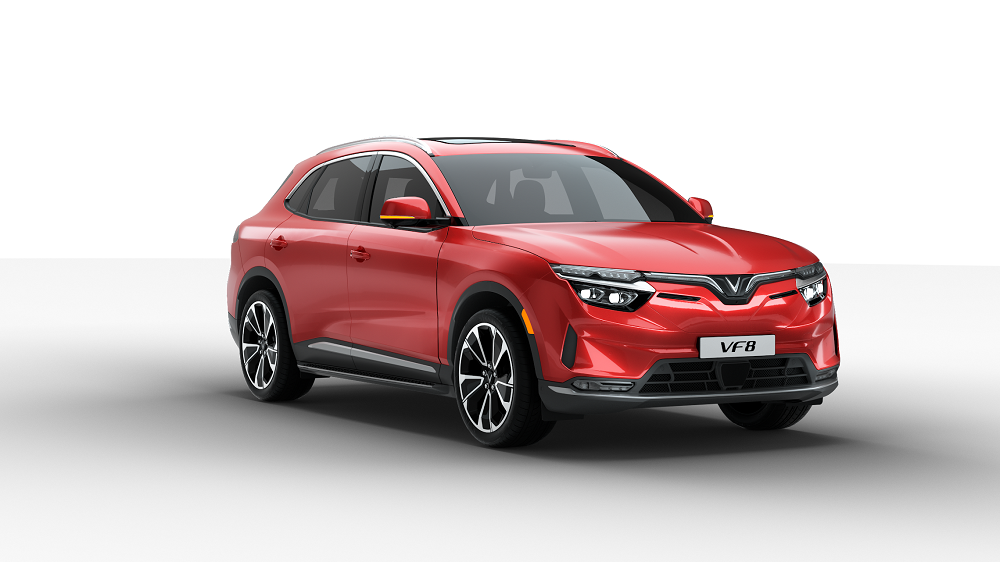 giá xe vinfast vf 8 màu đỏ khác nhau giữa 2 phiên bản Eco và Plus