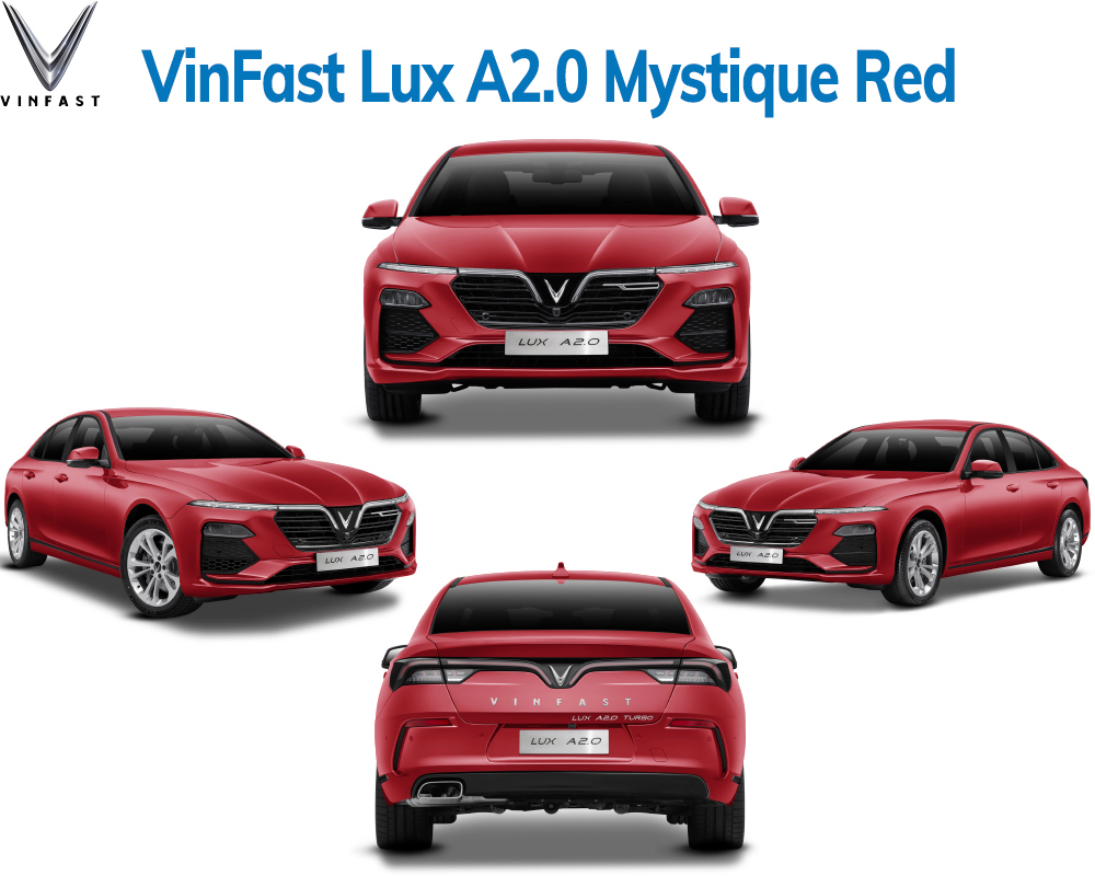 Mã màu xe Mystique Red VinFast Lux A2.0 