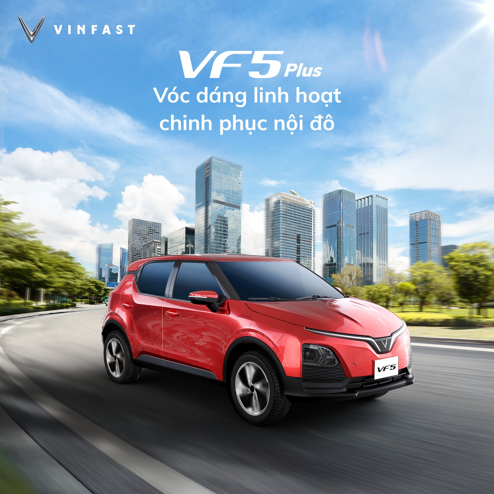 các mẫu xe ô tô điện vinfast - VF 5 sở hữu thiết kế nhỏ gọn, linh hoạt phù hợp để di chuyển trong đô thị đông đúc