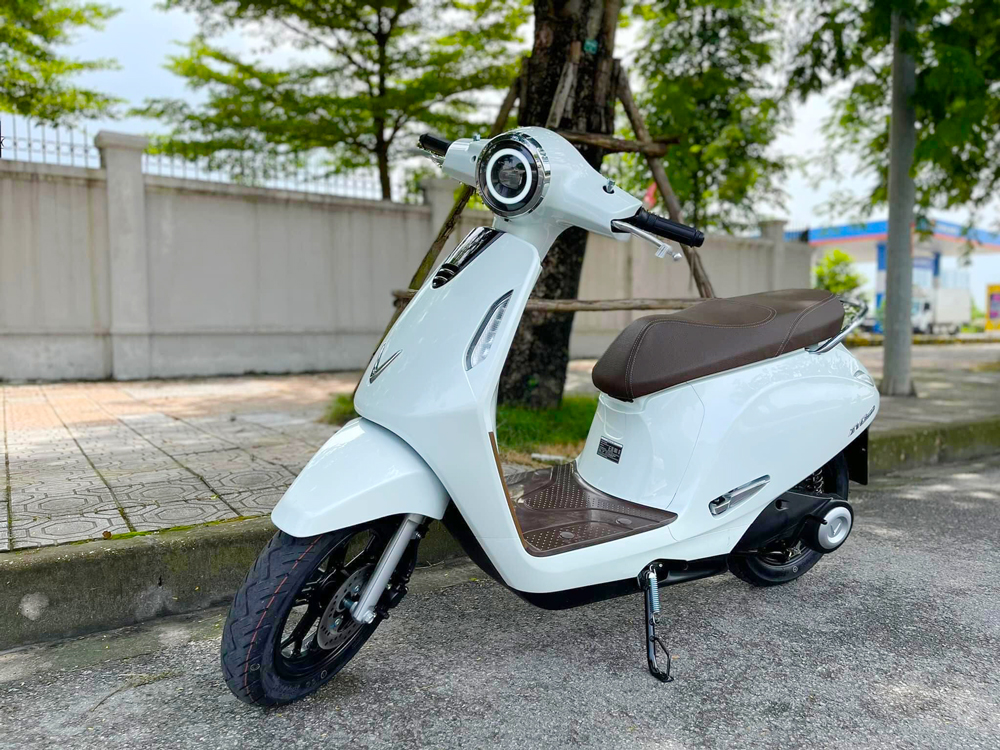 bảng màu VinFast Evo200 màu trắng ngọc trai thời thượng và thu hút
