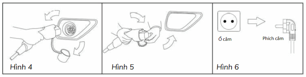 Thao tác cách sạc ô tô điện VinFast tại nhà an toàn