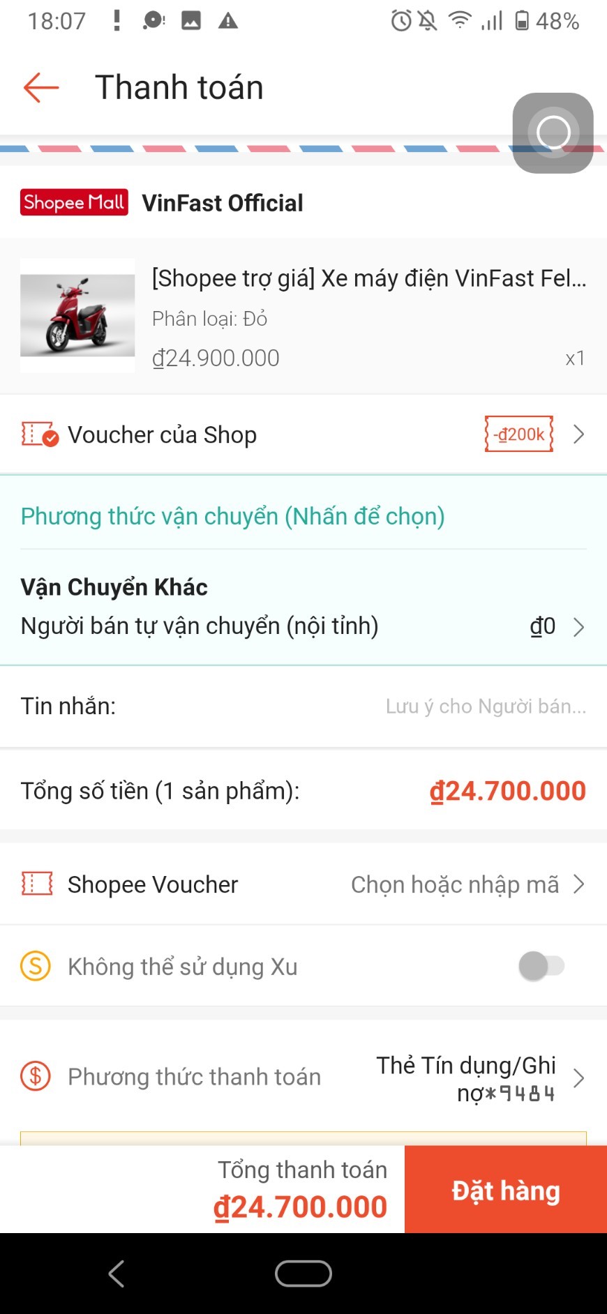 Sử dụng voucher xe máy điện VinFast để mua xe với giá ưu đãi