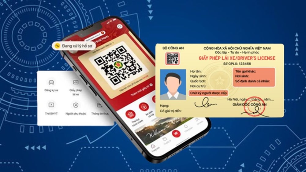 cách tích hợp giấy phép lái xe vào vneid