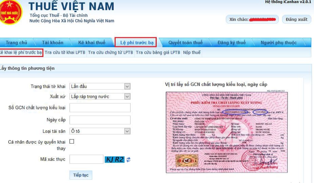 cách tính phí trước bạ xe máy