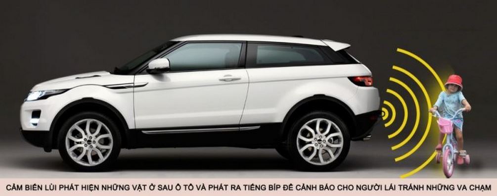 Thiết bị cảm biến phát ra tín hiệu khi có chướng ngại vật sau xe