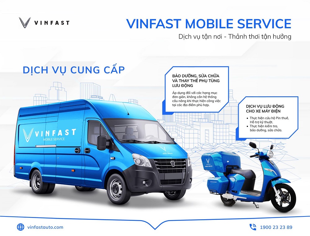 mobile service trong chính sách hậu mãi của VinFast