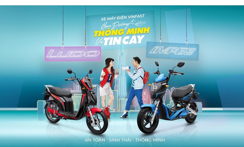Xe máy điện VinFast Impes và Ludo được trang bị chế độ lái Eco vận hành êm ái, tiết kiệm điện tối ưu