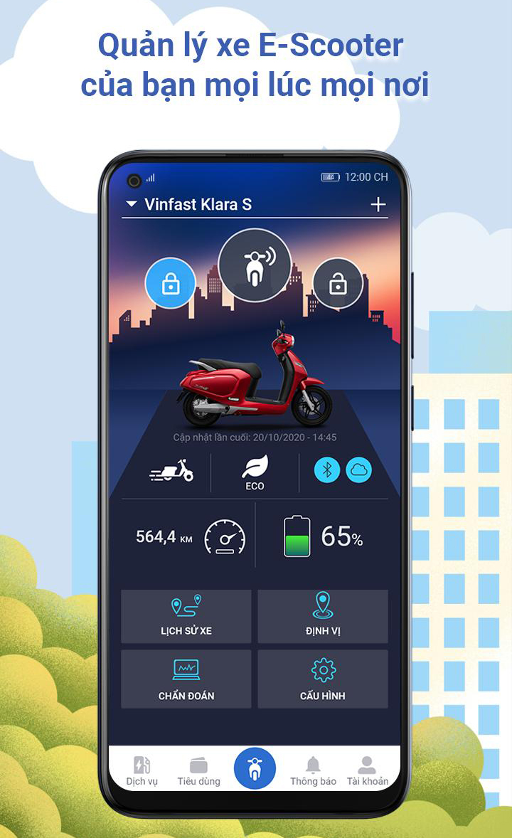 Tải App VinFast E-Scooter để sử dụng công nghệ kết nối PAAK Phone as a Key