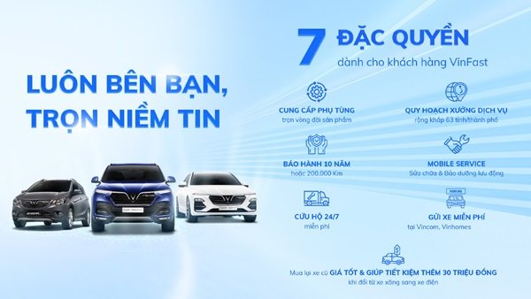7 đặc quyền dành riêng cho khách hàng của VinFast