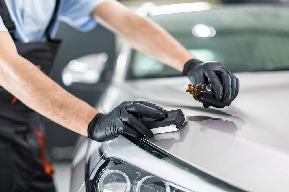 xử lý bề mặt khi đánh bóng màu sơn xe ô tô