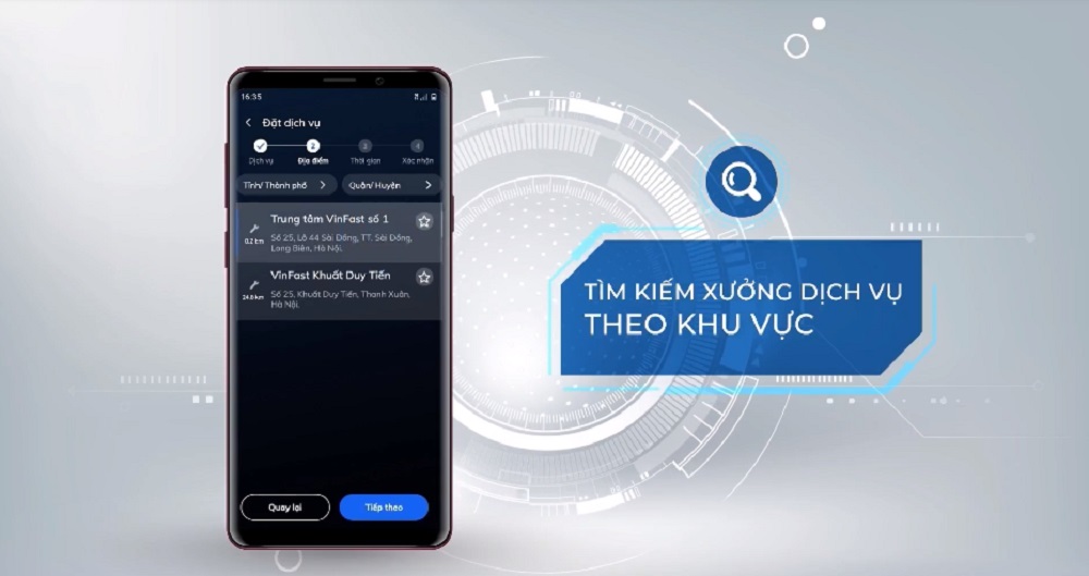 Thông báo nhắc lịch bảo dưỡng ứng dụng VinFast qua ứng dụng VinFast