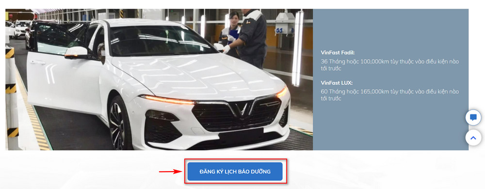 dat lich bao duong xe vinfast 1