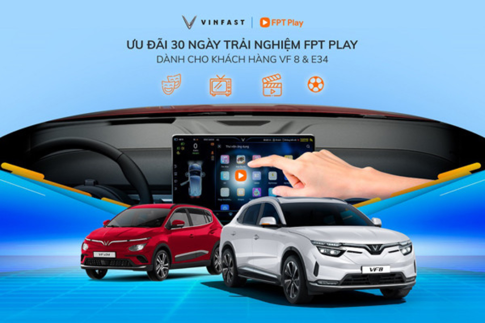 Ứng dụng FPT Play trên xe ô tô điện VinFast