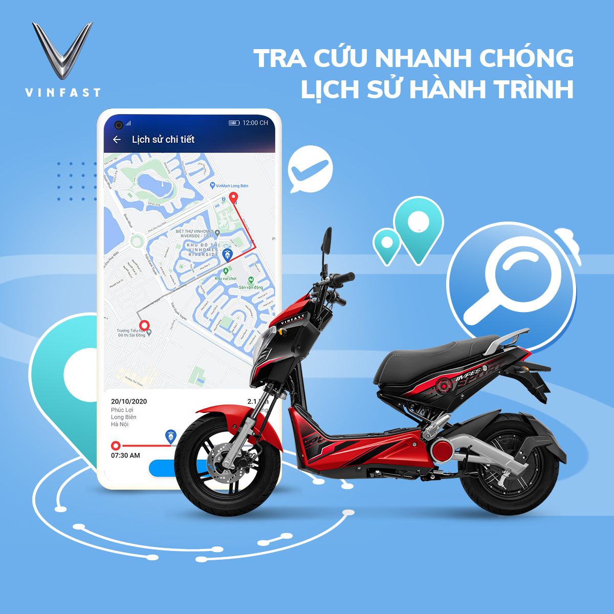 App VinFast E-Scooter an toàn và tiện ích