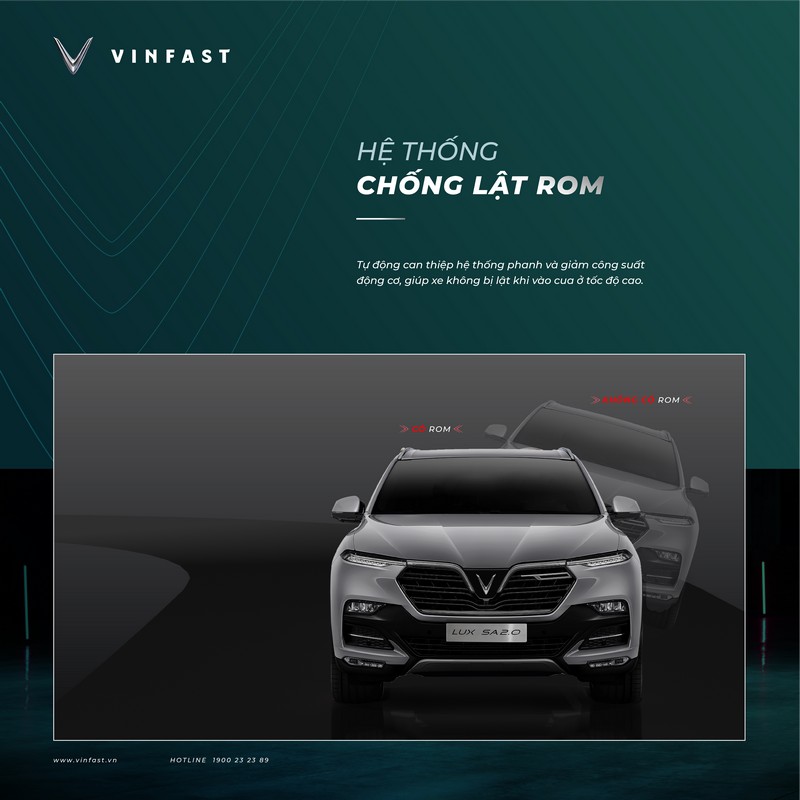 Hệ thống chống lật trên xe VinFast Lux SA2.0