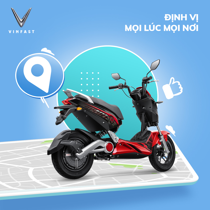 định vị vị trí xe thông qua và hướng dẫn kết nối app VinFast E-Scooter với xe máy điện
