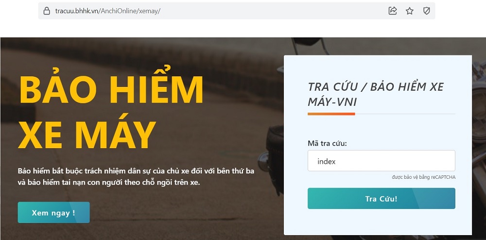 kiểm tra bảo hiểm xe máy