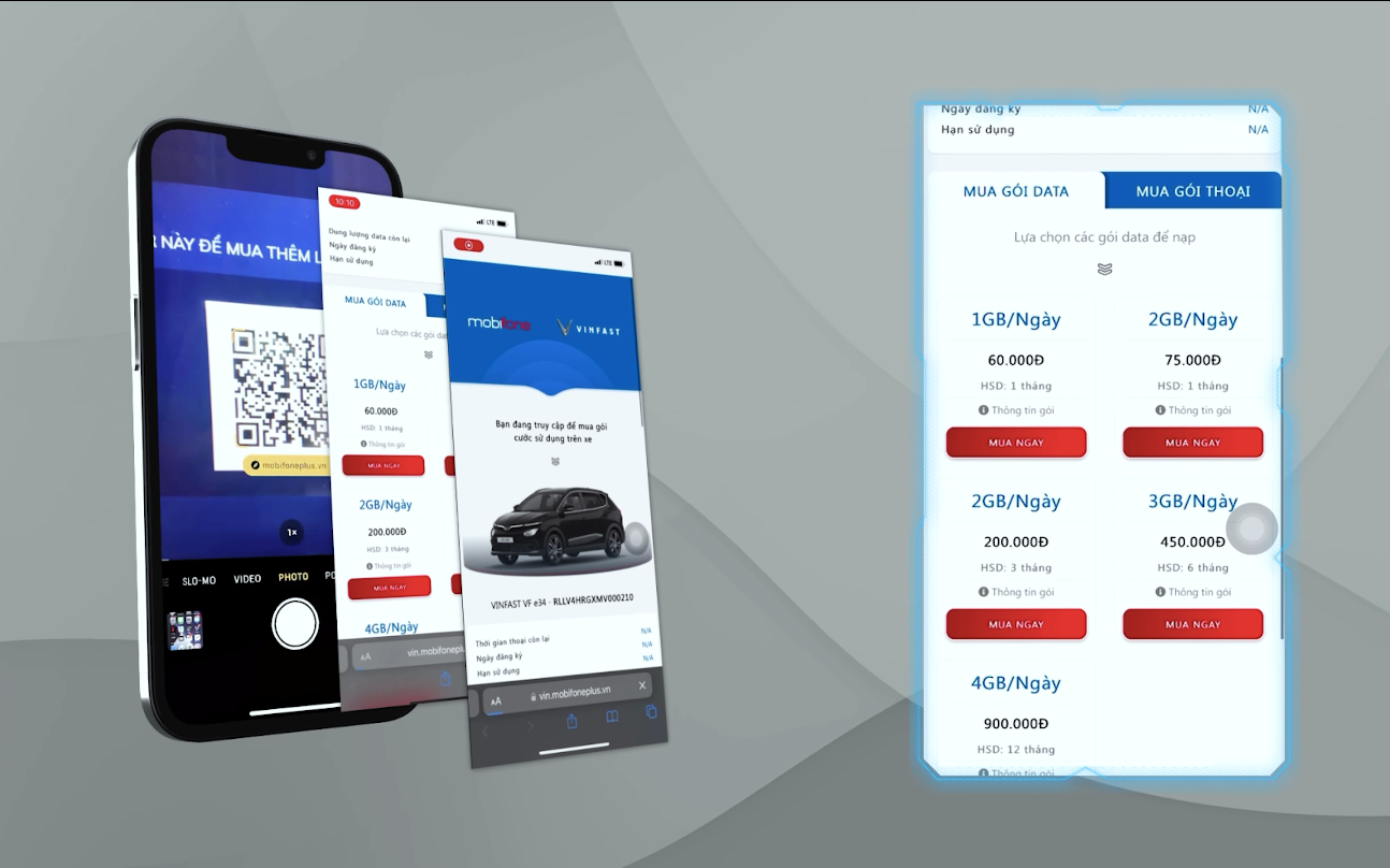 Khách hàng lựa chọn gói data phù hợp tại website nhà mạng