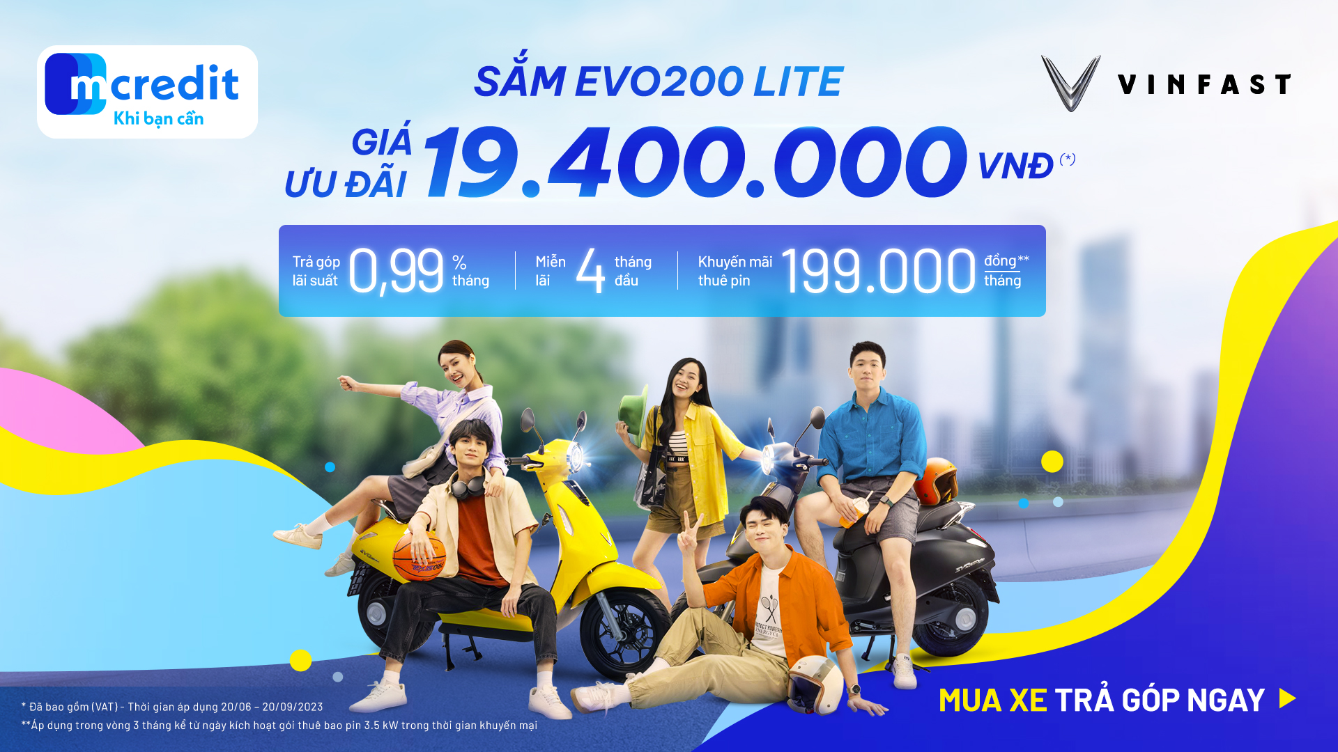 mua xe máy điện vinfast trả góp qua mcredit