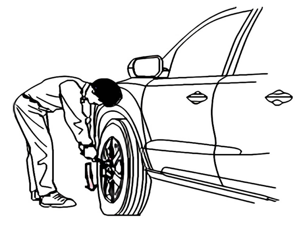 Chuẩn bị dụng cụ thay lốp ô tô VF e34