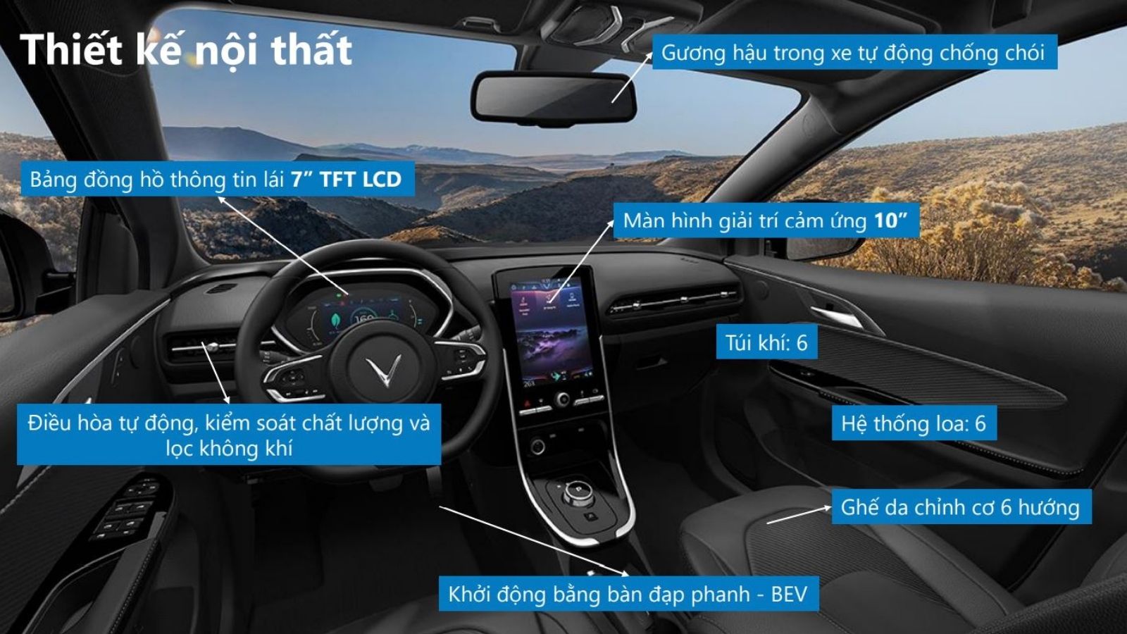 chi tiết nội thất vinfast VF e34