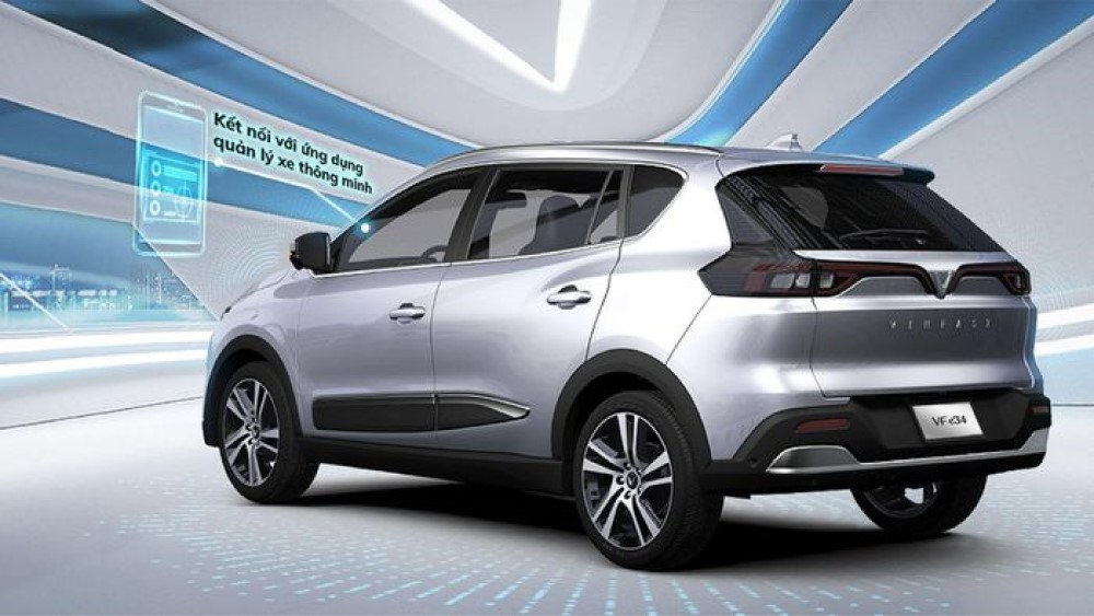 Có thể theo dõi tình trạng pin lithium xe điện VF e34 trên điện thoại thông minh