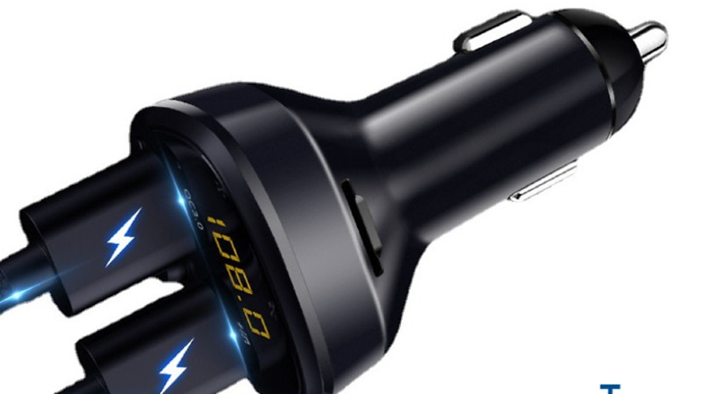 Tẩu nghe nhạc Bluetooth xe hơi HY87 với công nghệ cổn sạc nhanh tích hợp tiện lợi