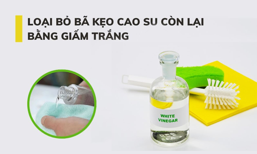 Cách tẩy kẹo cao su trên ghế ô tô bằng dùng khăn vải đã ngâm giấm trắng