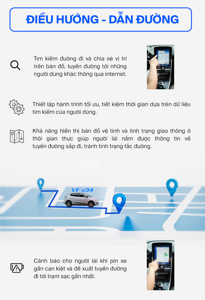 tính năng thông minh xe điện VF e34 - quản lý hành trình