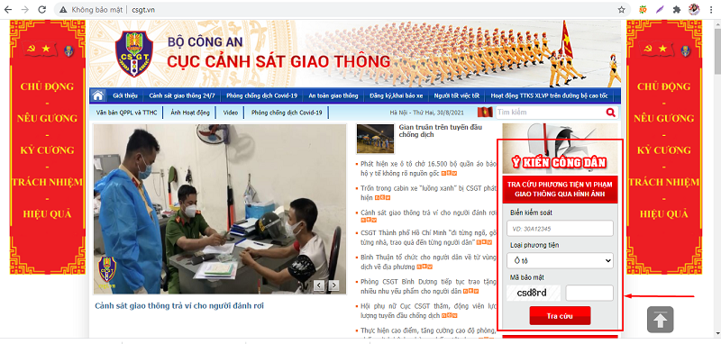 cách nộp phạt vi phạm giao thông