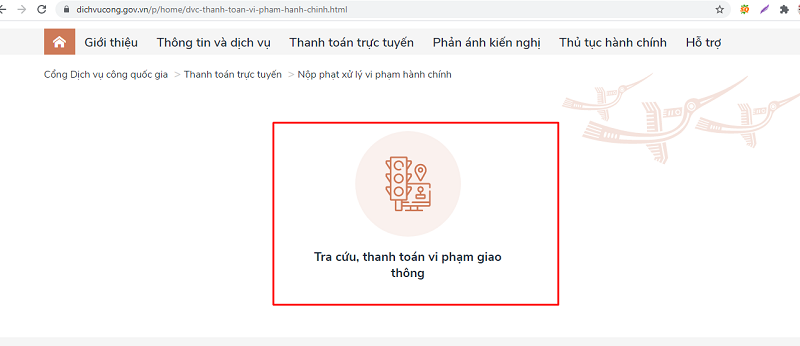 cách nộp phạt vi phạm giao thông