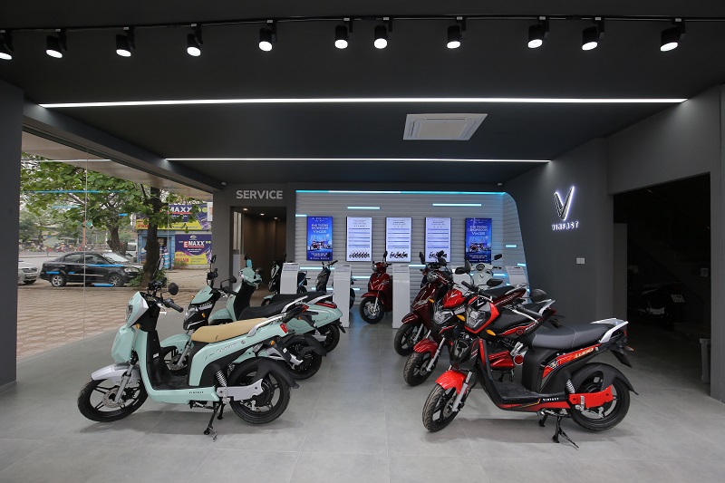 Khu trưng bày xe máy điện mẫu tại showroom Vin3S Ngọc Hồi (Nguồn: vinfastauto.com)