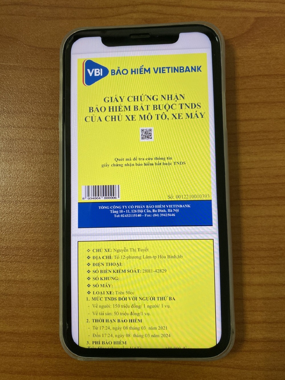 tra cứu bảo hiểm xe máy