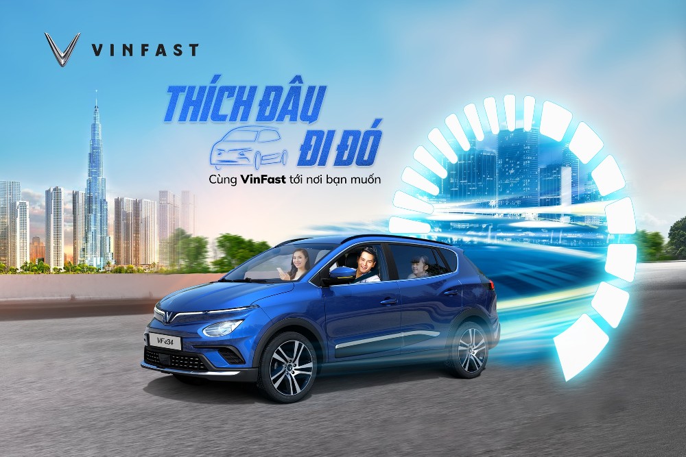 Lái thử ô tô điện vf e34 trong sự kiện “Cùng VinFast đến nơi bạn muốn”