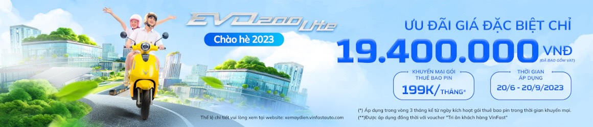 Ưu đãi Evo200 Lite chào hè 2023, giá chỉ 19,4 triệu đồng