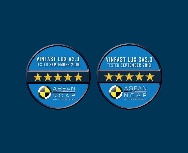 VinFast Lux A2.0 và VinFast Lux SA2.0 đạt chuẩn an toàn 5 sao ASEAN NCAP.