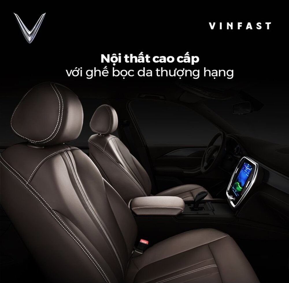 Khoang nội thất Lux SA2.0 nổi bật với không gian rộng rãi, sang trọng