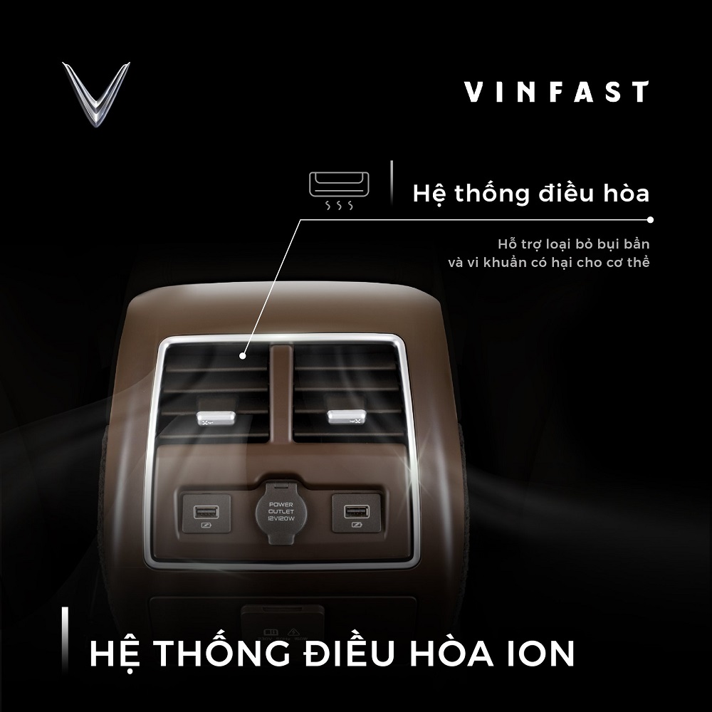 Hệ thống điều hòa ion xe Vinfast Lux A2.0