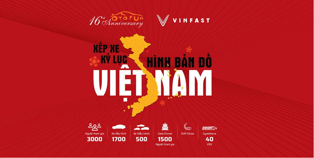 OTOFUN tổ chức xếp xe ô tô cùng VinFast